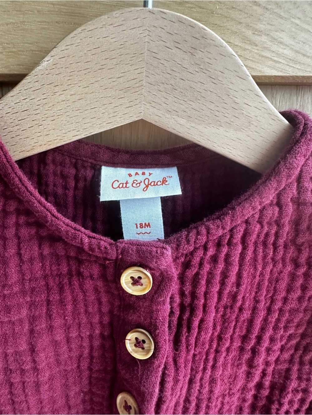 Cat & Jack Muslin Ruffle Rompers - Sage Green & Berry bundle - Picture 4 of 4